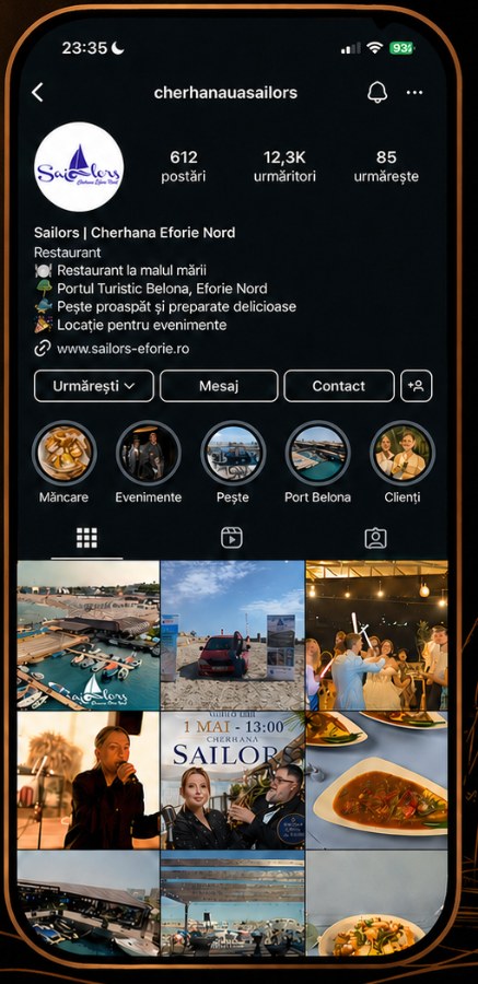 Profilul Instagram @cherhanauasailors